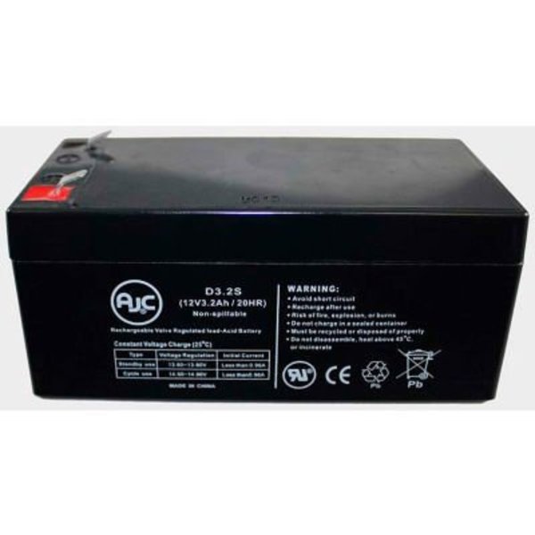 Battery Clerk AJC® MK ES3-12 12V 3.2Ah Sealed Lead Acid Battery ES3-12-MK-12V-3.2Ah-SLA